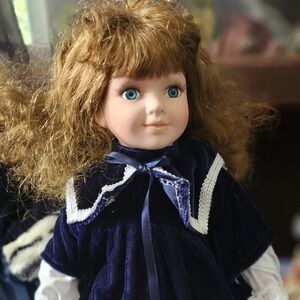 Classic Blue and White Porcelain Doll